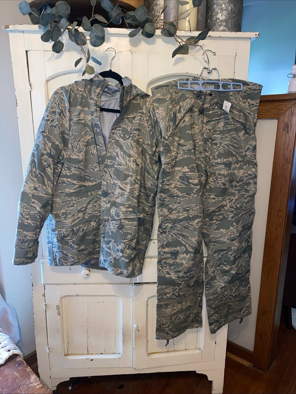 Camo Utility Jacket & Pants Set - Gray/Green Tactical Print